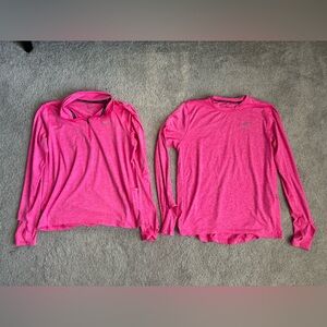 Two Nike Dri-Fit Pink Long Sleeves Size Medium